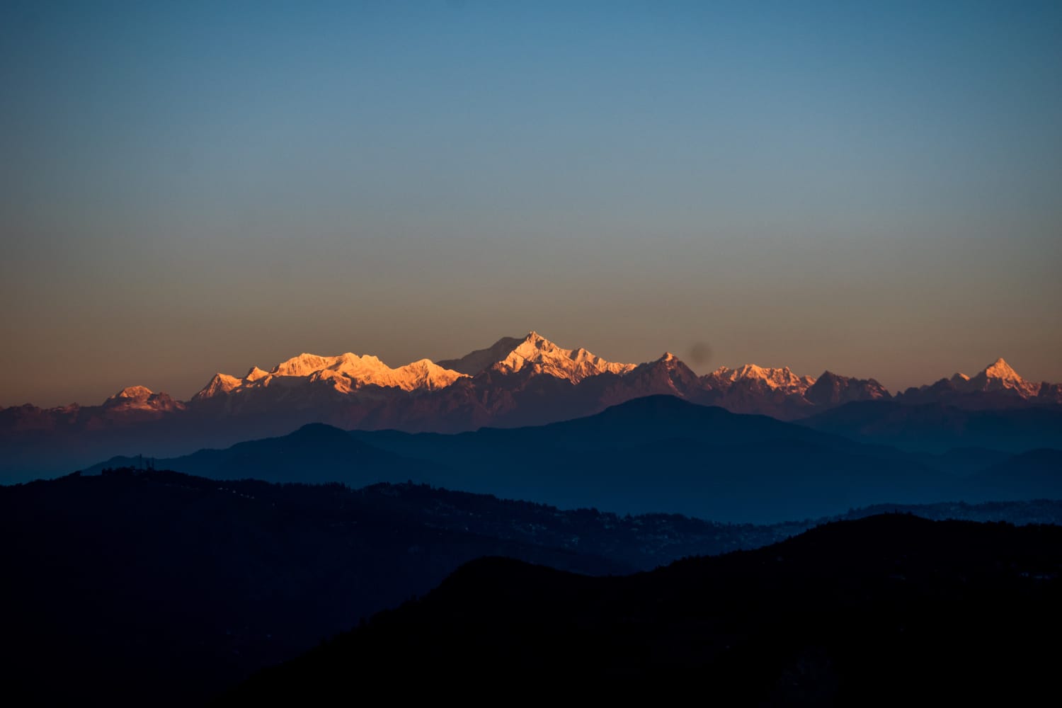 Kanchenjunga at golden hour