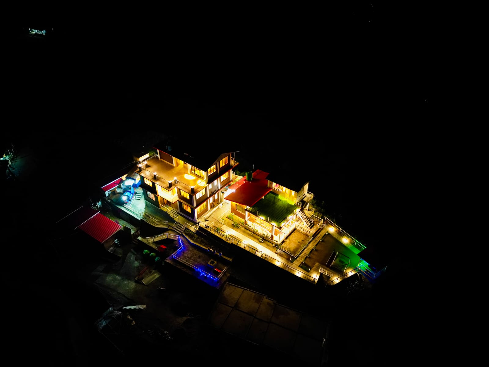 Property aerial drone shot