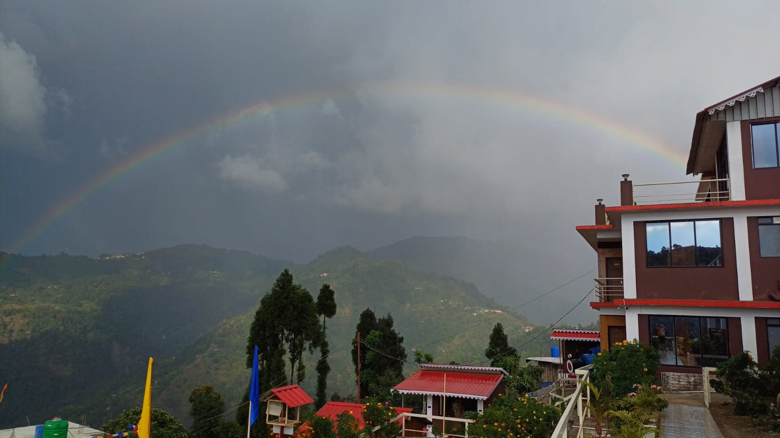 Rainbow over Samthar Greenery